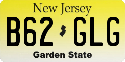 NJ license plate B62GLG