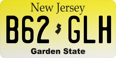 NJ license plate B62GLH