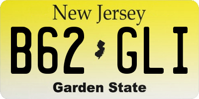 NJ license plate B62GLI