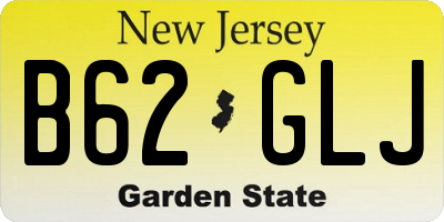 NJ license plate B62GLJ