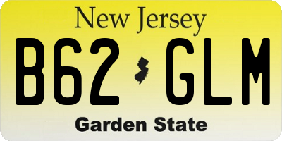 NJ license plate B62GLM