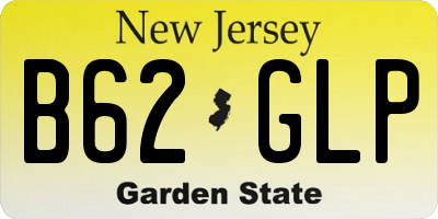 NJ license plate B62GLP