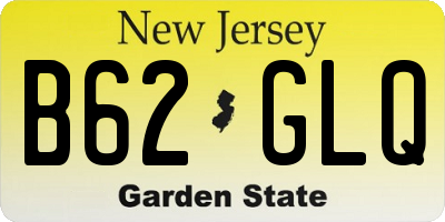 NJ license plate B62GLQ