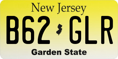 NJ license plate B62GLR