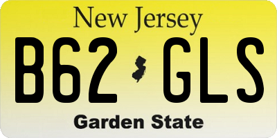NJ license plate B62GLS