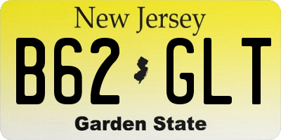 NJ license plate B62GLT