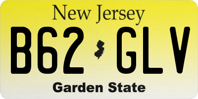 NJ license plate B62GLV