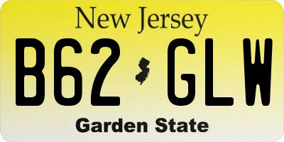 NJ license plate B62GLW