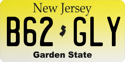 NJ license plate B62GLY