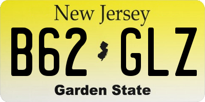 NJ license plate B62GLZ