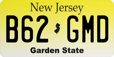 NJ license plate B62GMD