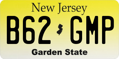 NJ license plate B62GMP