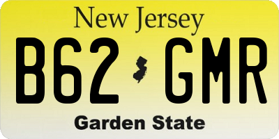 NJ license plate B62GMR