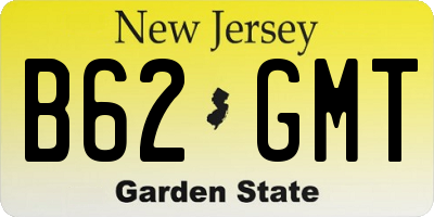 NJ license plate B62GMT