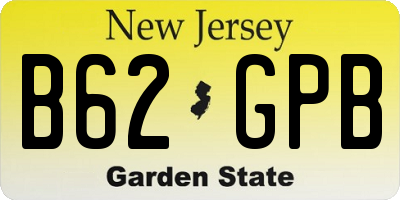 NJ license plate B62GPB