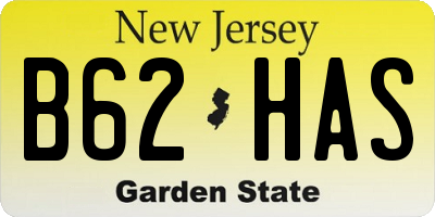 NJ license plate B62HAS