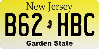 NJ license plate B62HBC
