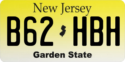 NJ license plate B62HBH