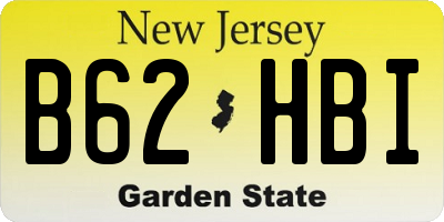 NJ license plate B62HBI