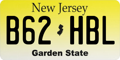 NJ license plate B62HBL