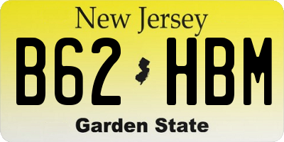 NJ license plate B62HBM