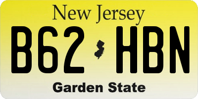 NJ license plate B62HBN
