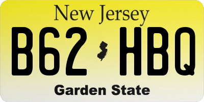 NJ license plate B62HBQ