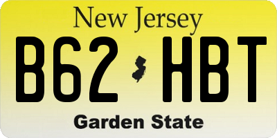 NJ license plate B62HBT