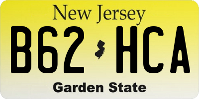 NJ license plate B62HCA
