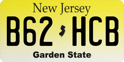 NJ license plate B62HCB