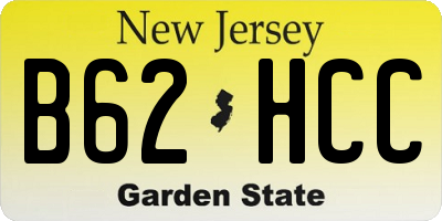 NJ license plate B62HCC