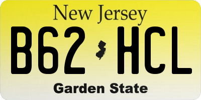 NJ license plate B62HCL