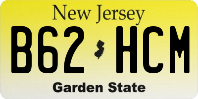 NJ license plate B62HCM