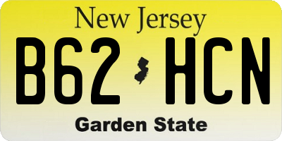 NJ license plate B62HCN