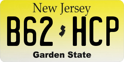 NJ license plate B62HCP