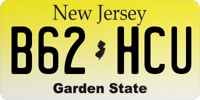 NJ license plate B62HCU