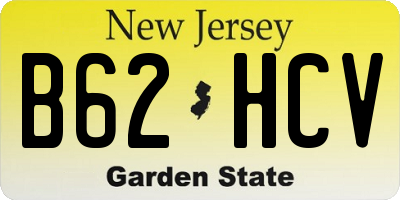 NJ license plate B62HCV