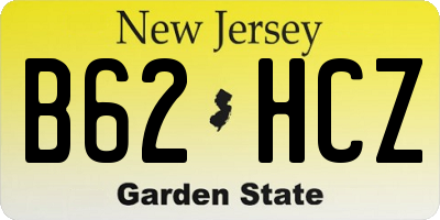 NJ license plate B62HCZ