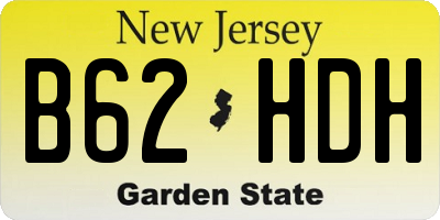 NJ license plate B62HDH
