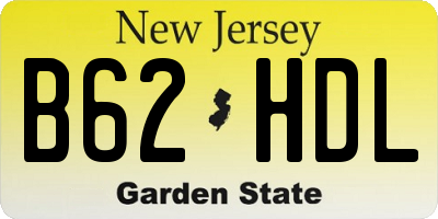 NJ license plate B62HDL