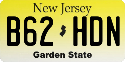 NJ license plate B62HDN