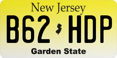 NJ license plate B62HDP