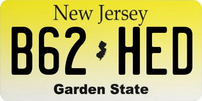 NJ license plate B62HED