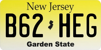 NJ license plate B62HEG