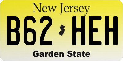 NJ license plate B62HEH