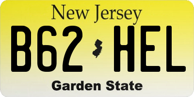 NJ license plate B62HEL