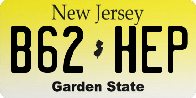 NJ license plate B62HEP