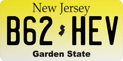 NJ license plate B62HEV