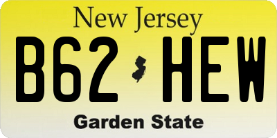 NJ license plate B62HEW