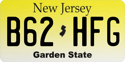 NJ license plate B62HFG
